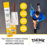 Think Jerky All-Natural Turkey Sticks, Gluten and Sugar Free, No Nitrates, Keto Paleo Friendly High Protein Low Carb Meat Snack - 0.5 oz Sticks, 20
