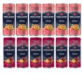 San Pellegrino Sparkling Water Variety Pack, 12 x 6.7 fl oz - 6 Pomegranate & 6 Prickly Pear, Refreshing Italian Carbonated Beverage