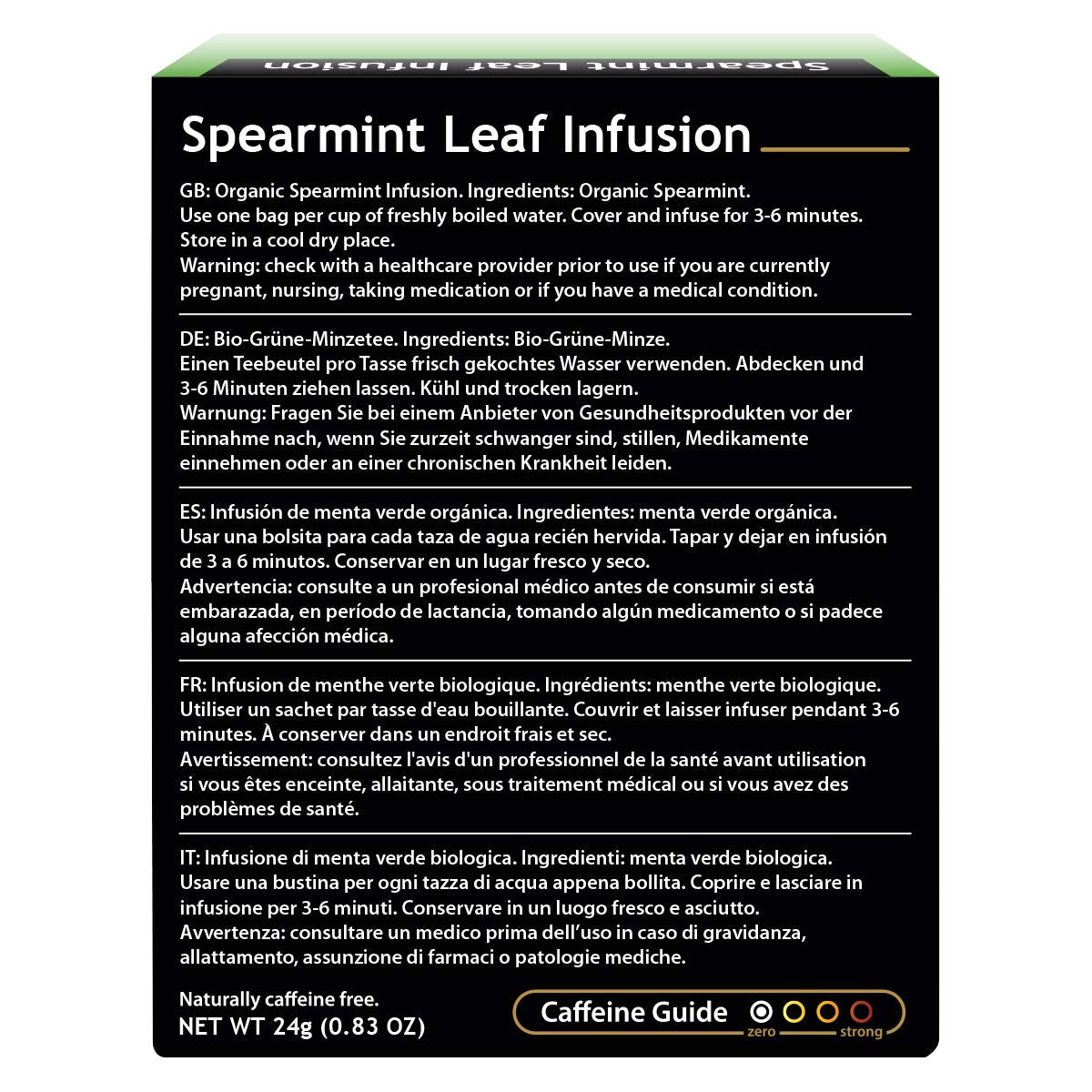 Buddha Teas Organic Spearmint Tea - OU Kosher, USDA Organic, CCOF, 18 Bleach-Free Tea Bags