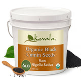 Kevala Organic Black Cumin Seeds - 4 lb Bucket, Nigella Sativa Seeds (4 lb)