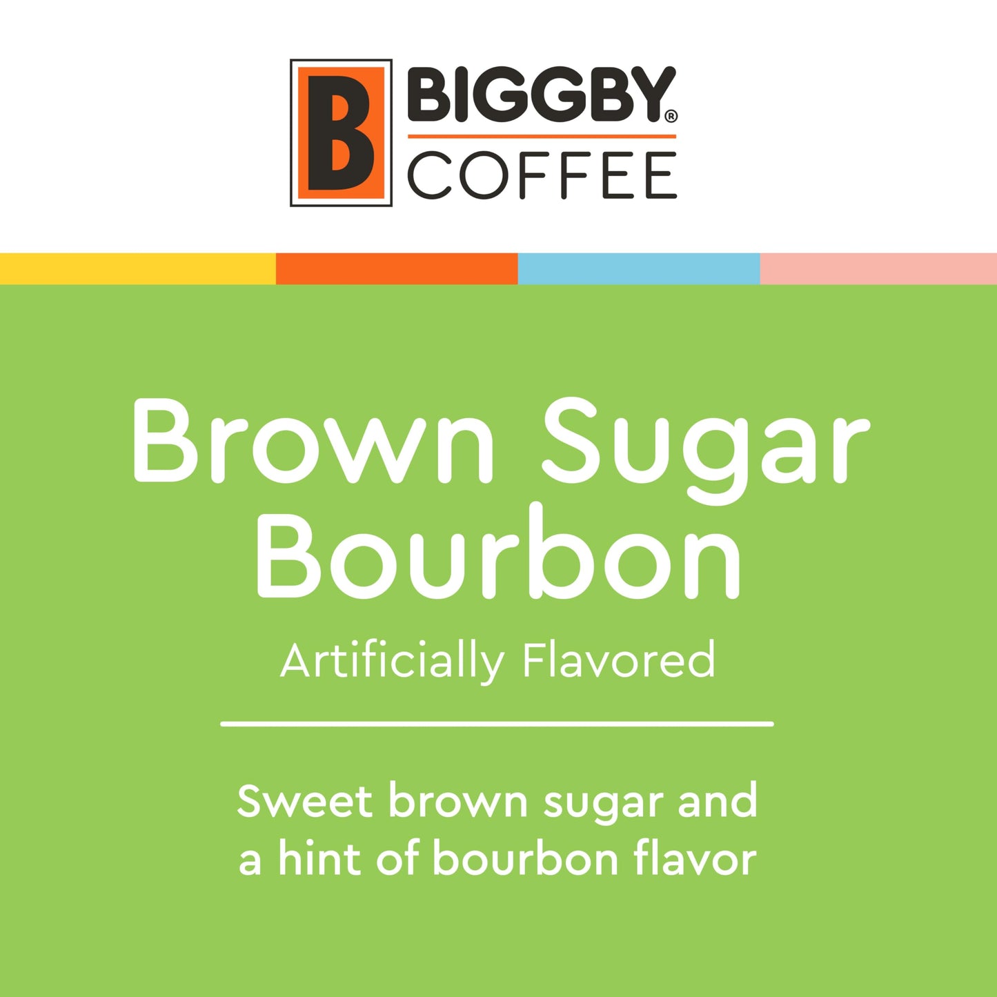 BIGGBY Brown Sugar Boubon Flavored Ground Coffee, 12oz Bag, Medium Roast