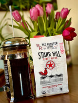 Red Rooster Coffee, Organic Starr Hill Stout Coffee - Medium-Dark Roast Whole Bean - Notes of Dark Chocolate, Praline & Citrus - 12oz - USDA Organic