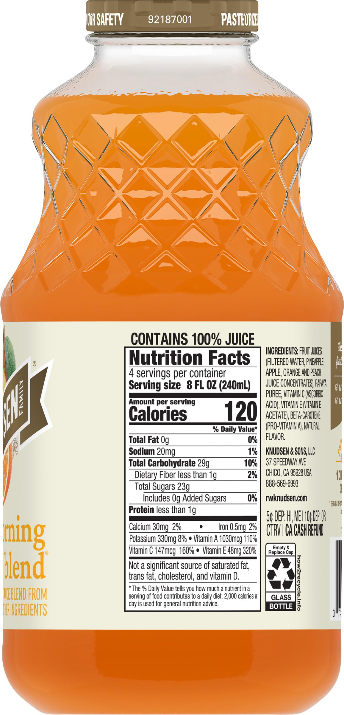 R.W. Knudsen Family Simply Nutritious Morning Blend Beverage, 32 Ounces