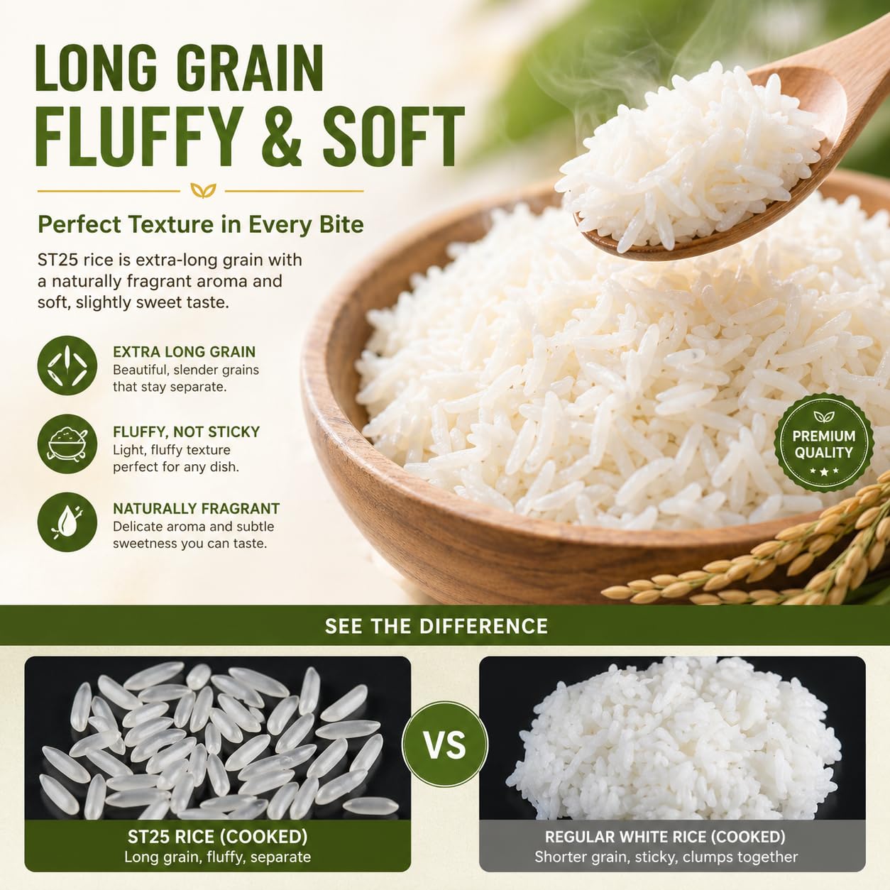 Ph??c L?c Th? ST25 Vietnamese Jasmine Rice 10lb - Premium Long Grain White Rice, Fragrant & Soft Texture, Non-GMO, Authentic Asian Rice, Bulk Family Size