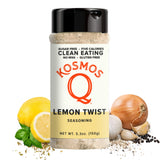 Kosmos Q Lemon Twist Seasoning, Zesty Lemon Pepper Spice Mix for Chicken, Fish, Veggies & More, All-Natural Clean Eating Herbs & Spices, Sugar Free