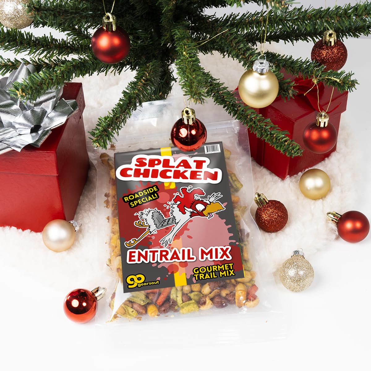Splat Chicken Trail Mix - Gourmet Spicy Snack Blend - Weird White Elephant Gifts - Gag Christmas Gifts for Teens - Funny Trail Mix for Chicken Lovers