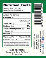 Stakich Spanish Bee Pollen Granules - Pure, Natural, Unprocessed - 1 lb (16 oz)