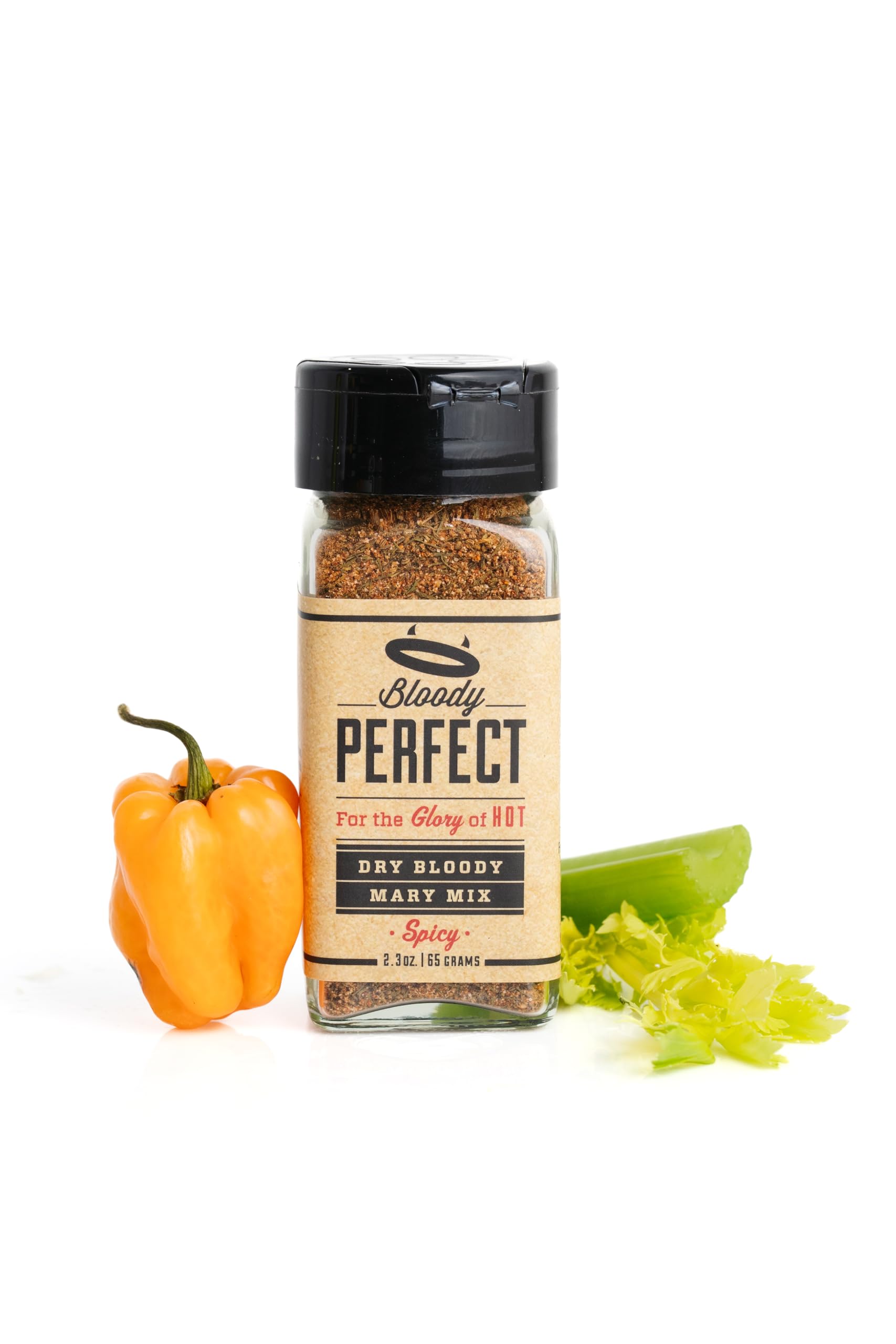 Saint Lucifer Spice Co Bloody Perfect Bloody Mary 2.3 oz Shaker, Made In The USA, Gluten Free, Sugar Free, Vegan, Vegetarian, Perfect for a drink or