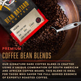Bean Bastard Coffee DEATH Blend Dark Roast Coffee Beans | Premium Whole Bean Coffee with Smokey Undertones and Rich Fudge Flavor | Blend of Ethically
