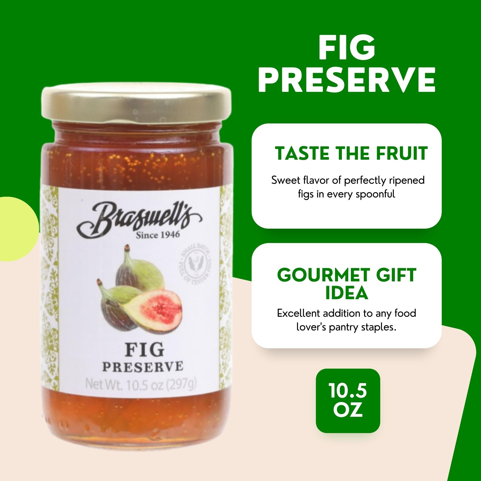 Braswell's Pure Fig Preserves 10.5 OZ (Pack of 2)