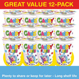 MATEO Candy Floss in a Cup- Fruity Cotton Candy in Sealed Cups for Easy Snacking- Colorful Candies Is Ideal for Parties, Gifting, Or Everyday Treats