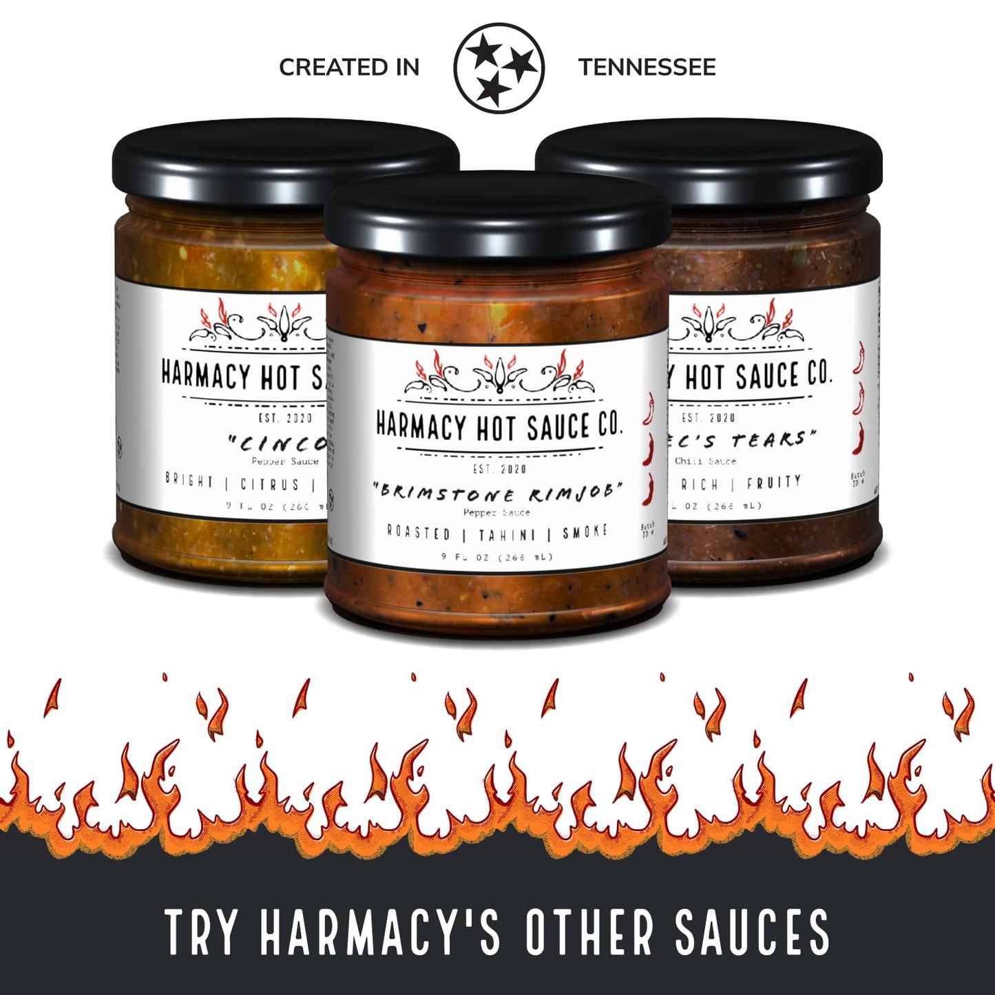 Buffalo Soldier - Grilled Pineapple Jerk Pepper Sauce by Harmacy Hot Sauce Co, 9oz, Small-Batch Artisan Spicy Sauce with Caribbean Flavor - Vegan