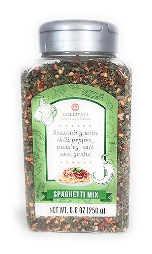 Aglio Olio Pepperoncino Spaghetti Mix Seasoning With Chili Peppers Parsley Salt And Garlic Tradizione Italiana 8.8oz