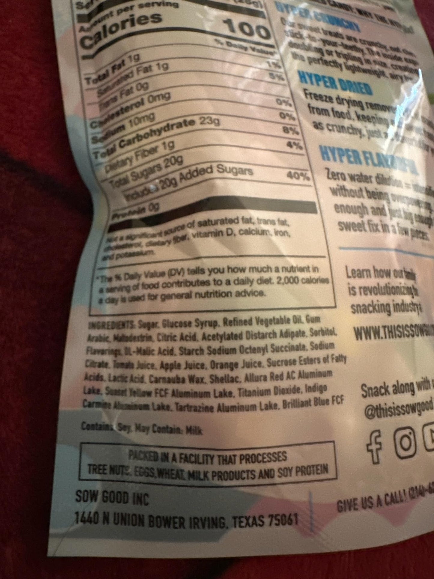Sow Good Freeze Dried Sweet Squares, 4.2 Ounce (Pack of 1)
