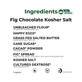 The Panza Fig Chocolate Kosher Salt Gourmet Cookie Snack Thin & Crispy | Organic, Non-GMO, 100% Natural Ingredients | Signature Pouch 3.0 oz
