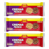 Cremas Pozuelo Mixed Chocolate and Vanilla Sandwich Cookies, 13.3 oz (Pack of 3)