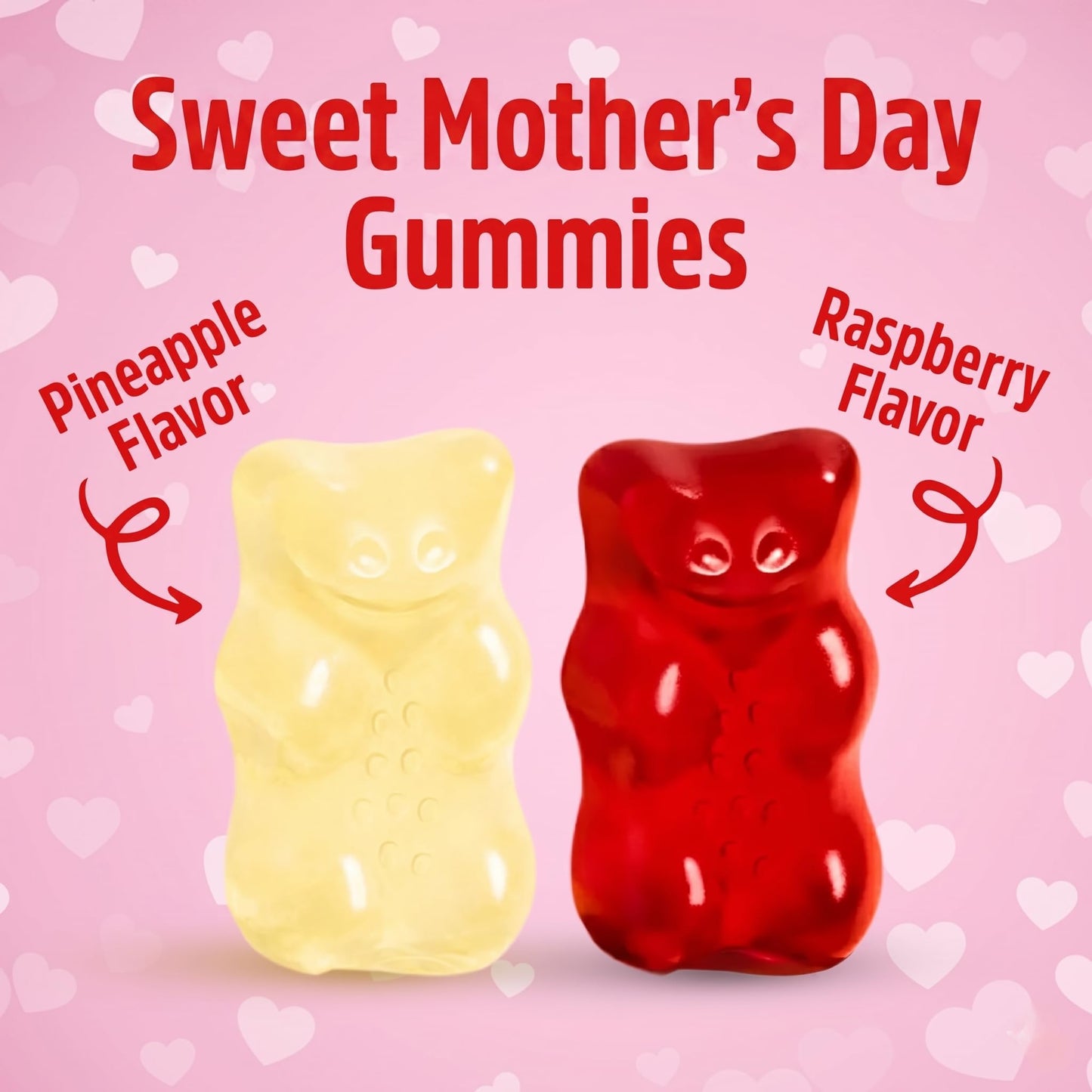 Gummy Bears Mothers Day Candy, Pack of 3 Mothers Day Gummies 4 Oz Each, Ideal Gummy Bears for Classroom Exchanges and School Parties, Perfect