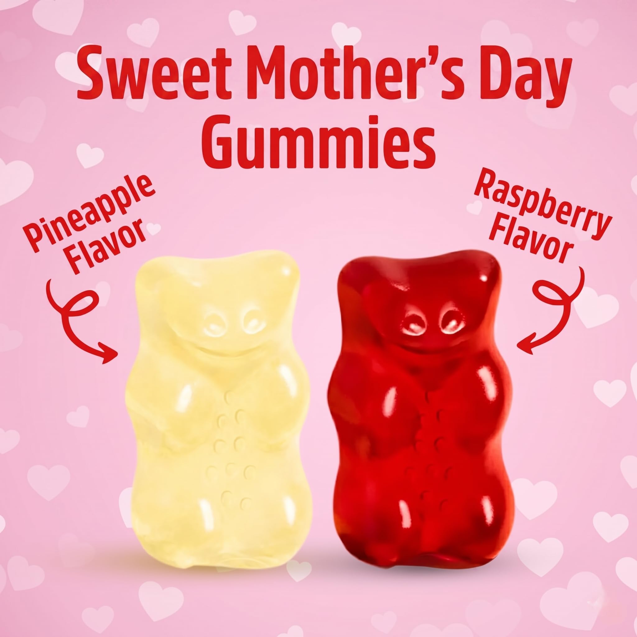Gummy Bears Mothers Day Candy, Pack of 3 Mothers Day Gummies 4 Oz Each, Ideal Gummy Bears for Classroom Exchanges and School Parties, Perfect