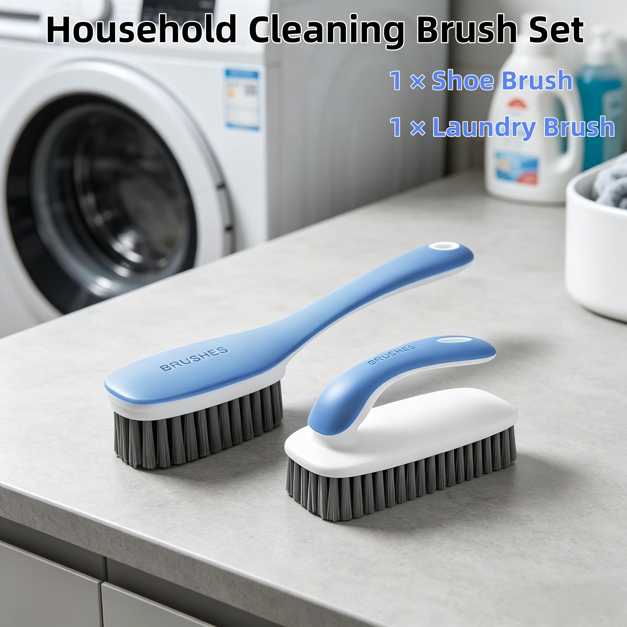 Scrub Cleaning Brush for Stains Laundry Brush Soft Bristle Cleaning Brushes Small Brushes for Cleaning Scrubbing Brush