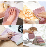10 Pack Kitchen Cloth, Microfiber Dish Towels Washcloths, Super Absorbent Coral Velvet Dishtowels, Premium Cleaning Cloths,Non-Stick Oil Quick Dry