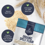 Great River Milling Organic Spelt Flour | Whole Grain Ancient Wheat Flour | USDA Organic, Non-GMO, Kosher | High Fiber, Mild Flavor | Ideal for Baking