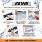 Home Store Vibe 36 Pcs Ice Maker Cleaner Tablets - Descaler & Cleaning Solution for Ice Machines - Removes Odors & Build-up - Compatible