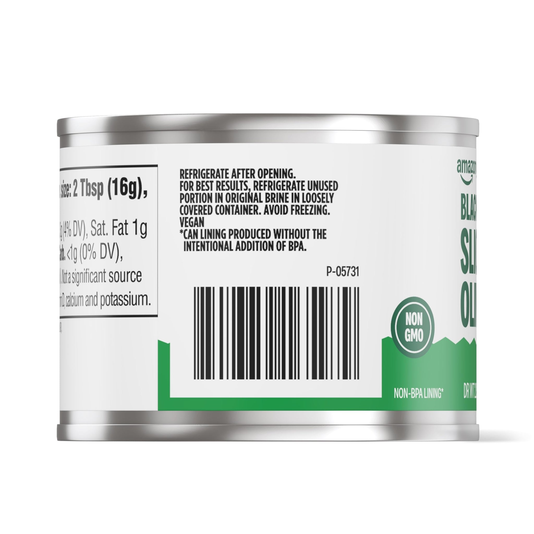 Amazon Grocery, Black Ripe Sliced Olives, 2.25 Oz
