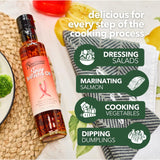 Benissimo Spicy Sriracha Infused Oil - Chili & Garlic Herb Oil, Vegan All Natural Cooking Oil for Stir Fry, Sautéing & Drizzling, Medium Heat, 8.45 fl