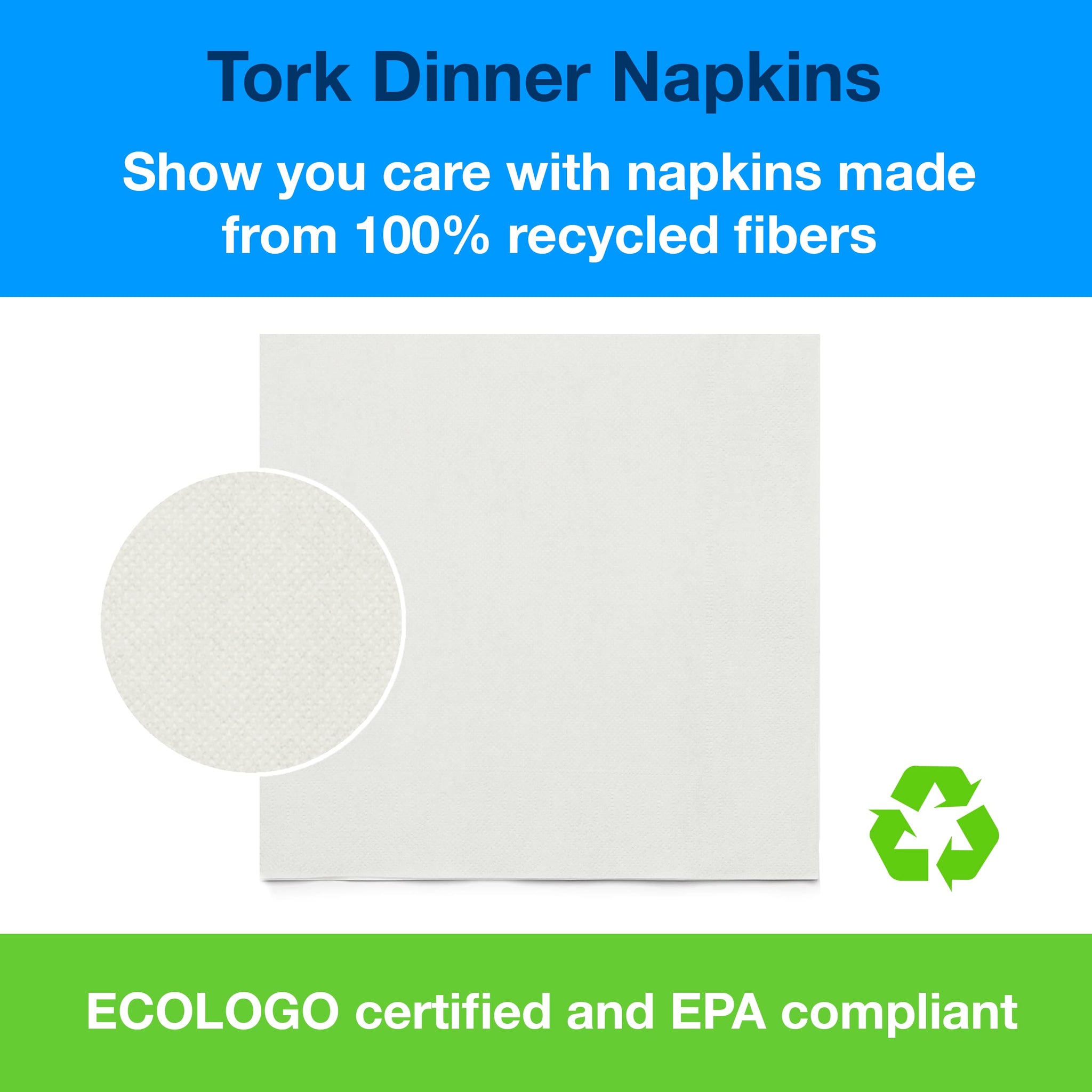 Tork White Dinner Napkin, 1/4 Fold 1-ply, 17" x 16.9", 12 x 334 napkins, N7141A