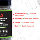 Brazilian Flame Parrilla Seasoning - Parrilla Sea Salt & Fine Herbs - 15.9oz