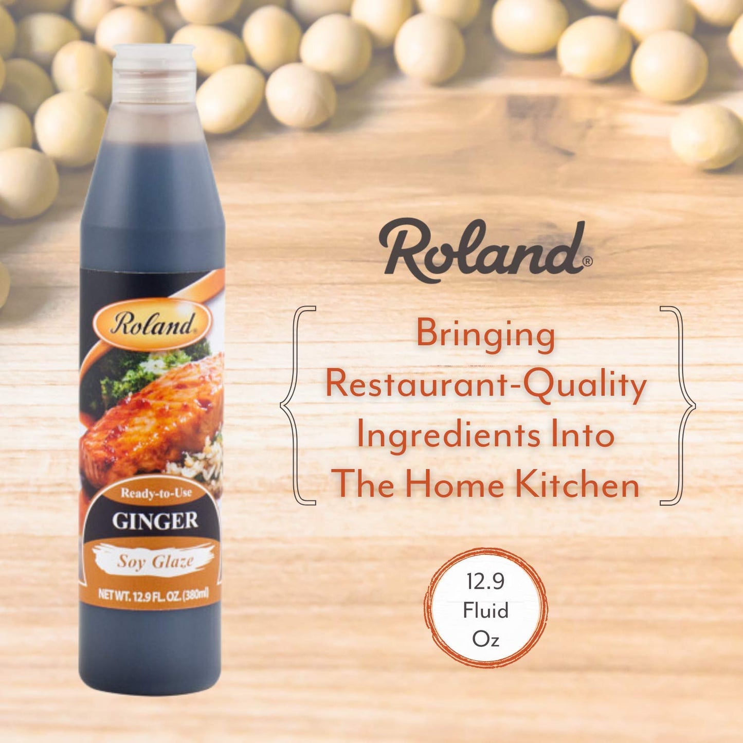 Roland Foods Ginger Soy Glaze, Specialty Imported Food, 12.88-Ounce Bottle