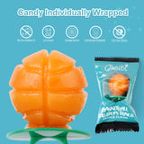 Basketball Lollipop Rings,Suckers Individually Wrapped Bulk for Birthday Party Candy Favors,Sports Ball Shaped Goodie Bag Fillers,18 Count