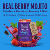 Blake’s Zero Proof Triple Jam Mojito Sparkling Mocktail - Non Alcoholic Carbonated Juice Beverage, Gluten Free, Berry Mint Inspired Flavor, Lightly