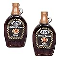 Amish Wedding Syrup, Ohio Made for Pancakes or Waffles, Two 12 ounce Glass Bottles, Butter Pecan