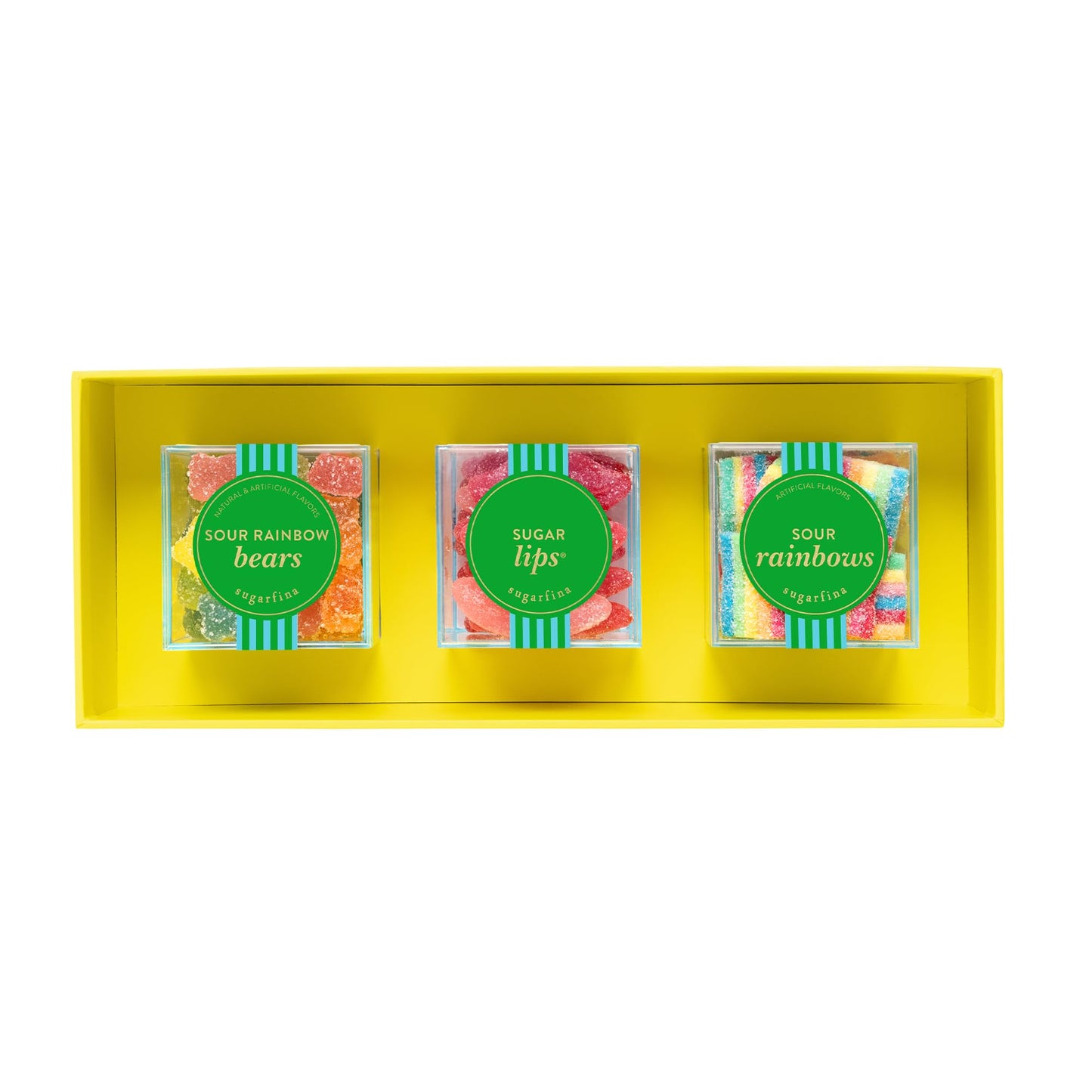 Sugarfina Sweet and Sour 3 Piece Candy Bento Box | Sugar Lips, Sour Rainbows, Sour Rainbow Bears