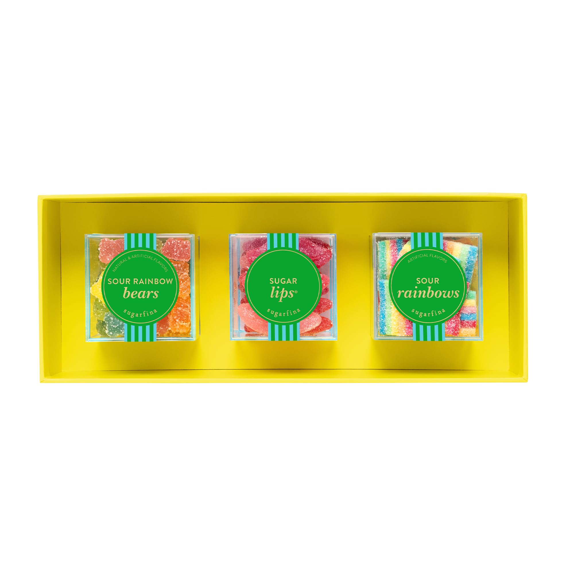 Sugarfina Sweet and Sour 3 Piece Candy Bento Box | Sugar Lips, Sour Rainbows, Sour Rainbow Bears