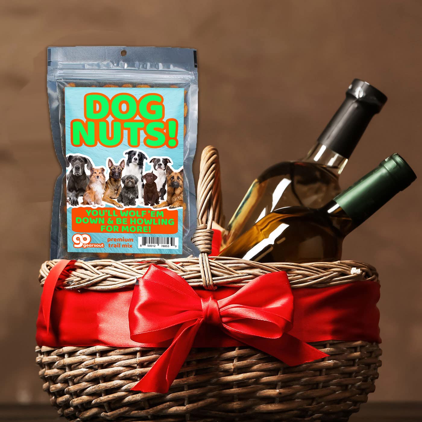 Gears Out Dog Nuts Trail Mix - Funny Snack Mix for Dog Lovers - Weird Stocking Stuffer, Made in The USA