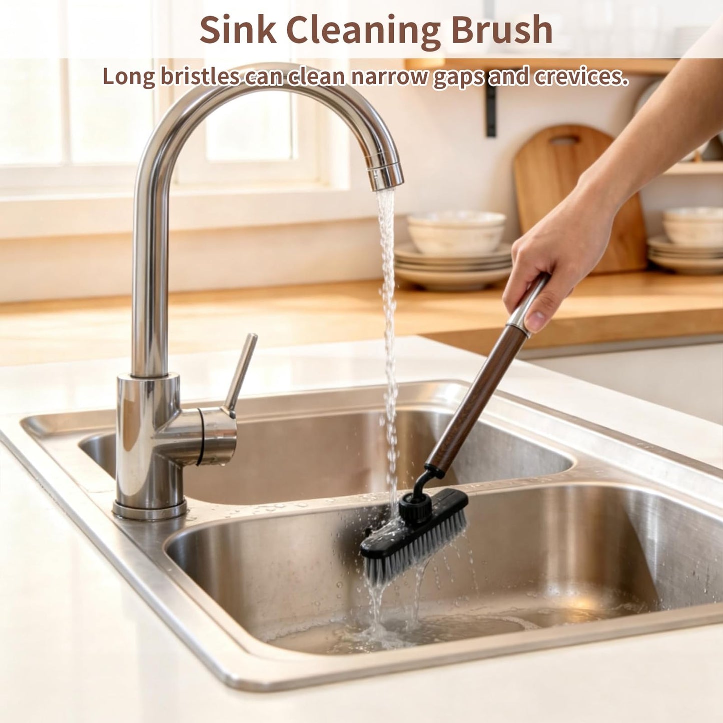 6-in-1 360° Kitchen Brush, Dish Brush Set, Cleaning Brushes for Dishes, Pots, Sinks & Kitchen Utensils, Multi-Purpose Kitchen Supplies,Father's Day