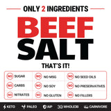Beef Crisps by Bingeworthy Snacks - High Protein Crispy Beef Chips, 23g Protein per Bag, 120 Calories, Only 2 Ingredients (Beef & Salt), Keto Paleo