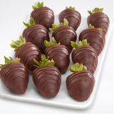 A Gift Inside 12 Dreamy Dark Chocolate Covered Strawberries for Valentine's Day, Birthday, Thank You