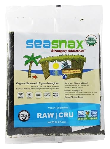 SeaSnax Raw Raw Raw Unroasted Seaweed - 10 Sheets