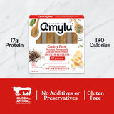 Amylu Foods Cacio e Pepe Chicken Sausage, Natural Ingredients, 17g of Protein, GAP Certified Chicken Raised with No Antibiotics, Fully Cooked