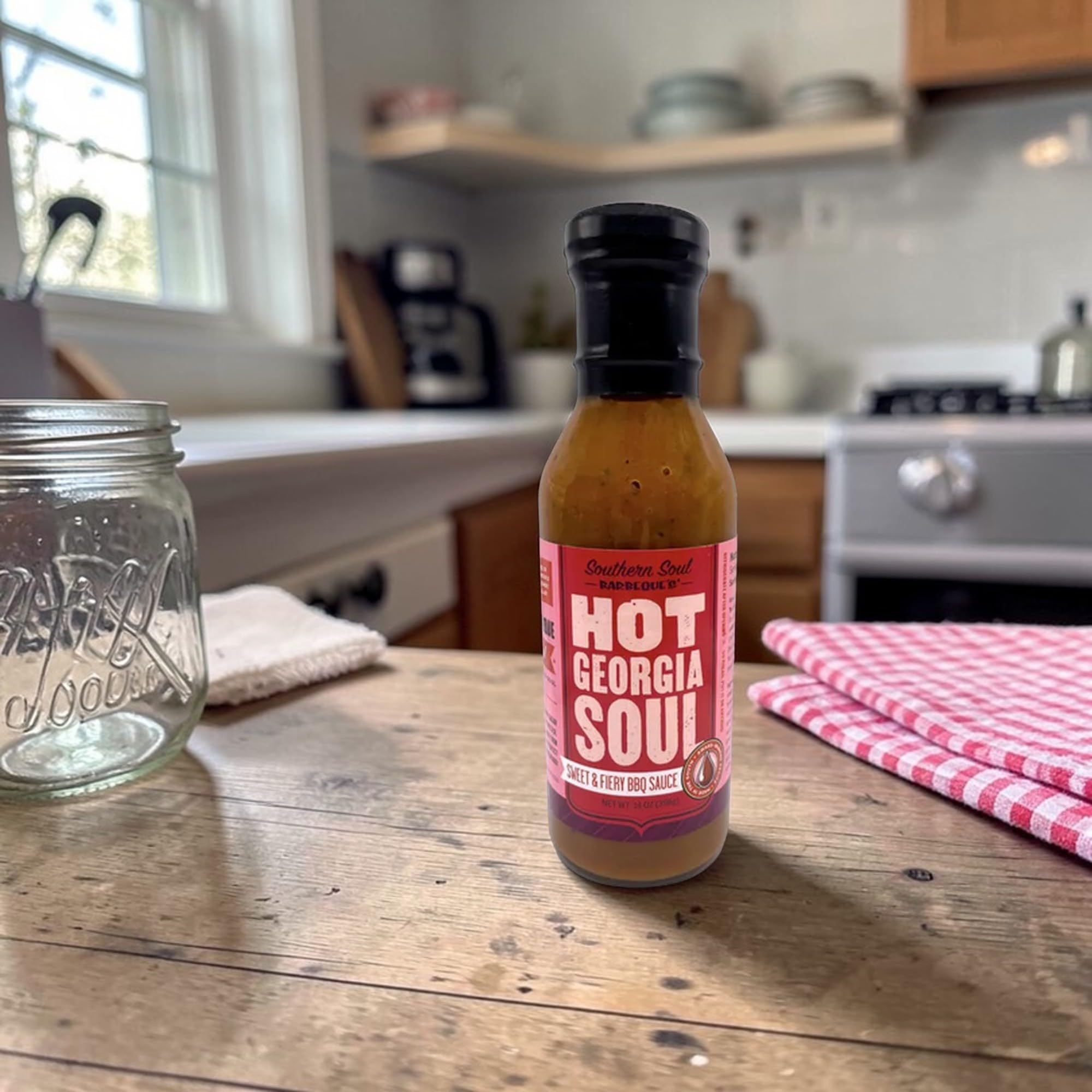 Southern Soul Barbeque BBQ Sauce - Award Winning BBQ Sauce from the South's Best BBQ (Hot Georgia Soul, One 14oz Bottle)