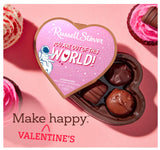 Russell Stover Valentine's Day Cosmic Hearts - Pack of 2-3 Pieces Per Box - Assorted Milk and Dark Chocolate - Great for Giving That Special Someone