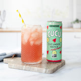 CUCU Pressed Cucumber + Watermelon Water - Real Juice from Fresh Cucumbers and Watermelons with Vitamin C, Electrolytes & Antioxidants - No Sugar
