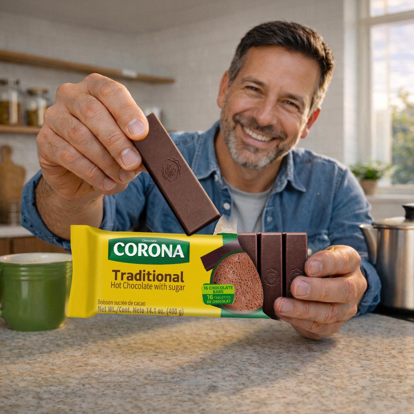 Corona Traditional Sweet Chocolate Bars, Authentic Hot Chocolate, 14.1 oz