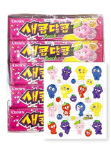 Crown Sweet and Sour Candy Peach Flavor 435g (29g X 15ea) + Cute Character Stickers
