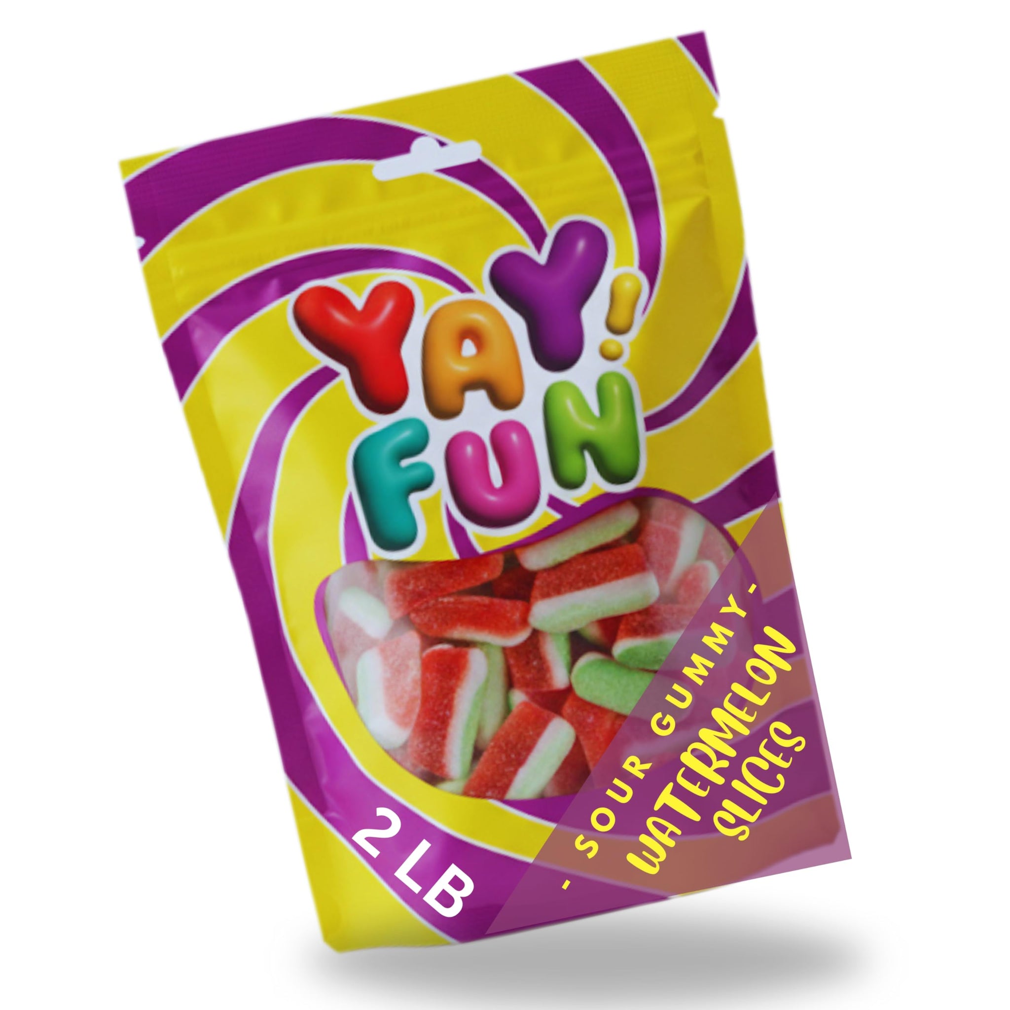 Sour Watermelon Slices Candy, Halal Candy Bulk 2 Pound Bag | Sweet & Tangy Watermelon Slice Gummies | Sour Watermelon Candy for Parties, Candy