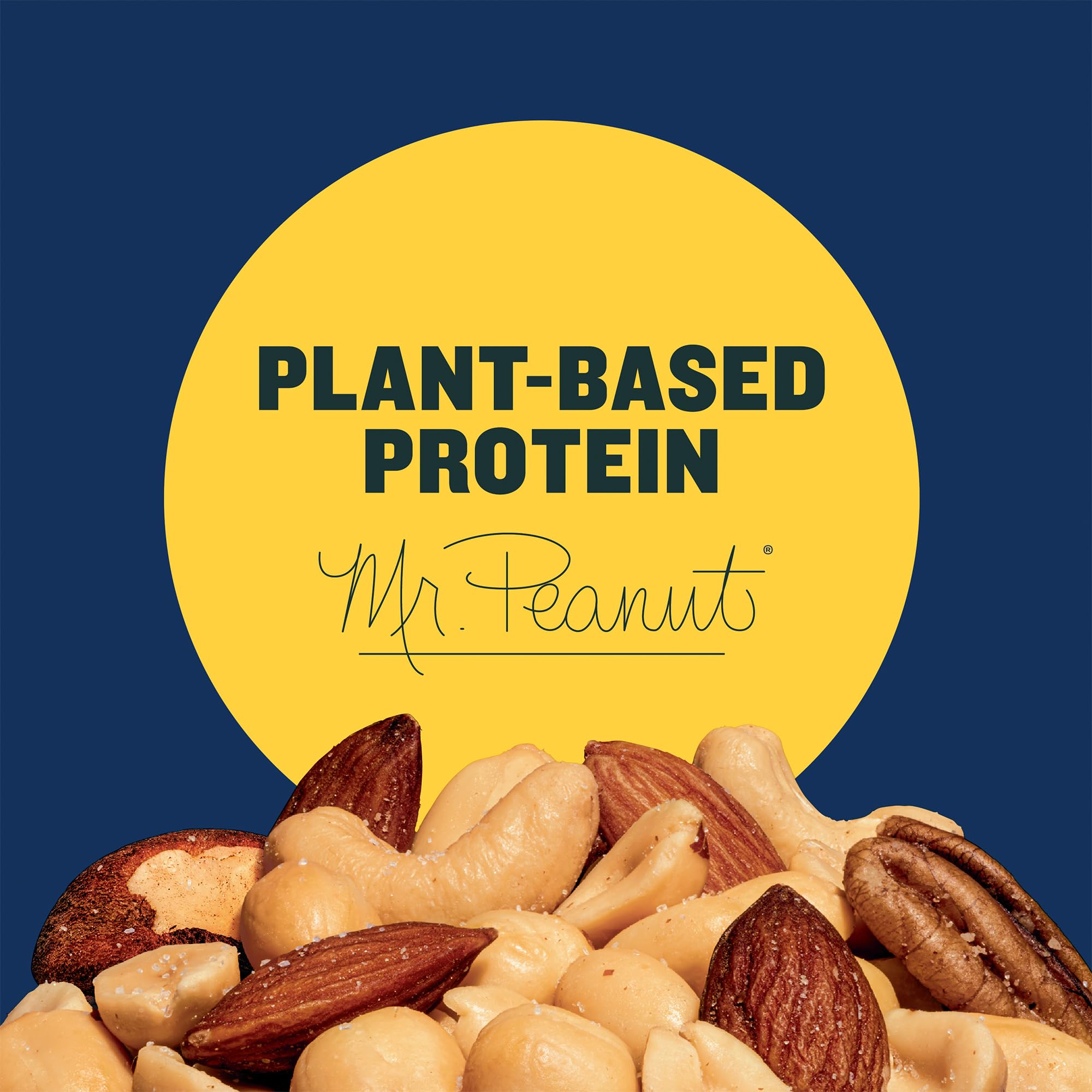 PLANTERS Lightly Salted Mix Nuts, Party Snacks, Plant-Based Protein, 15 Oz Canister
