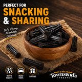 Townesend’s Treats Soft & Chewy Black Licorice Candy Bites (1 Pack) - Australian Style Thick Gourmet Licorice - Rich Bold Flavor, Pillowy Texture
